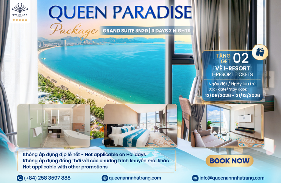 QUEEN PARADISE PACKAGE - TRỌN GÓI NGHỈ DƯỠNG KẾT HỢP TRẢI NGHIỆM BÙN KHOÁNG NÓNG THƯ GIÃN